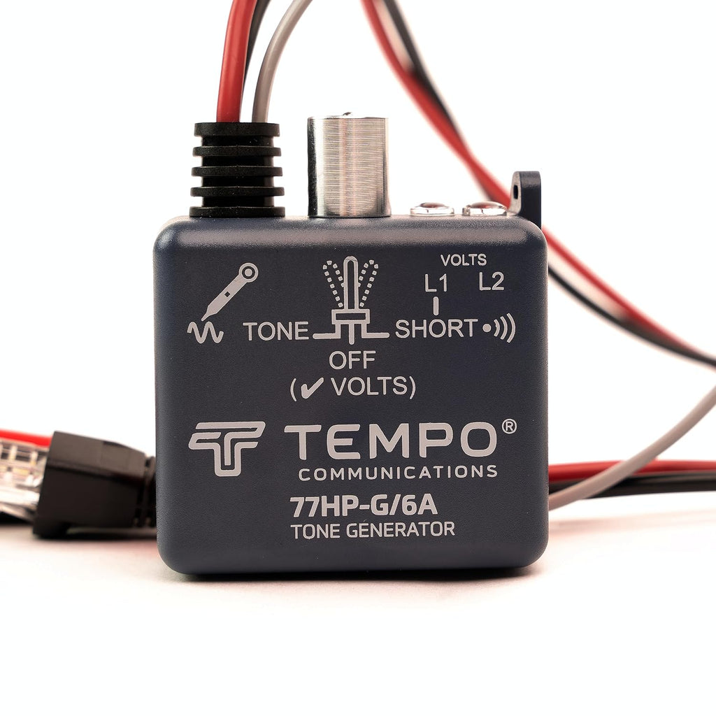 TEMPO 77HP-G/6A Tone Generator w/ABN Clips | Cable Tracing, Continuity Testing, Polarity Testing | RJ11, RJ45 | Twisted Pair & Coaxial Cables | Professional Grade Wire Tracer - Image 5