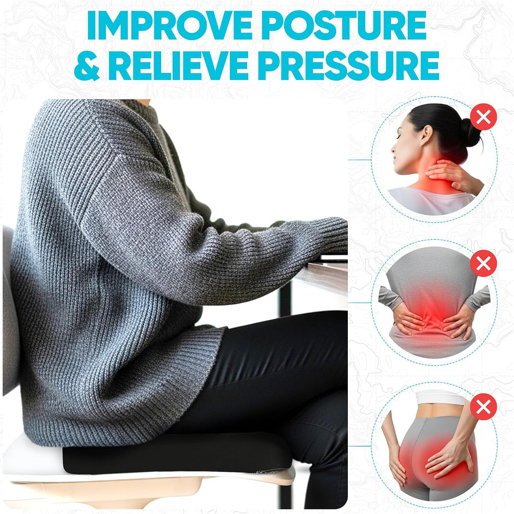 FORTEM Seat Cushion, Office Chair Cushion for Tailbone Sciatica Pain Relief - Image 6