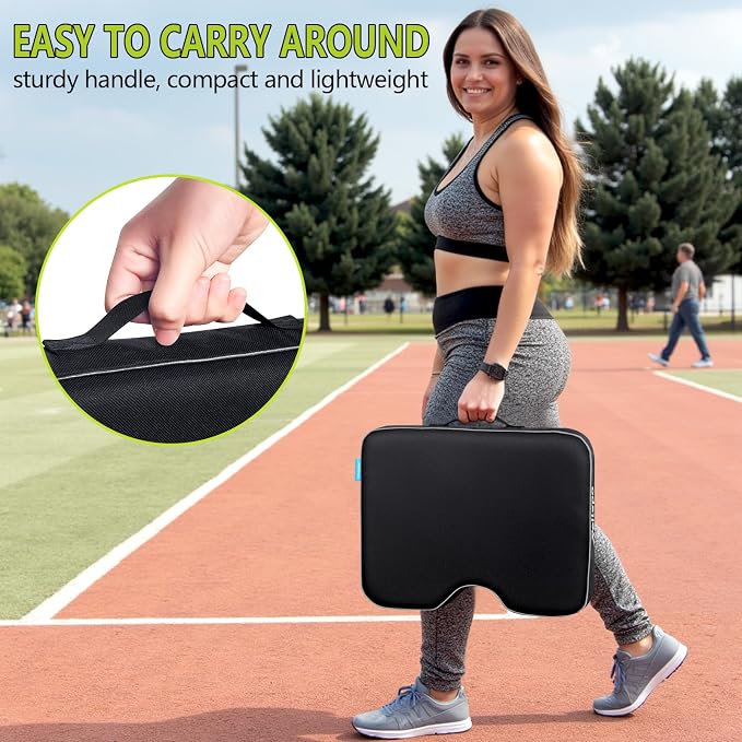 Stadium Seat Cushion for Bleachers, 2-in-1 Reversible Soft & Firm | Bleacher Cushion with Memory & High-Density Foam, Ergonomic Non-Slip Design, Portable for Indoor & Outdoor Sports, Events - Image 5