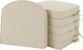 Outdoor Chair Cushions, D Shaped, Set of 6, 19 x 19 Inch, Beige | Fade-Resistant, Water-Resistant, Patio Furniture Seat Chair Pads Replacement, Non-Slip Bottom with Ties, Removable Cover by Unknown