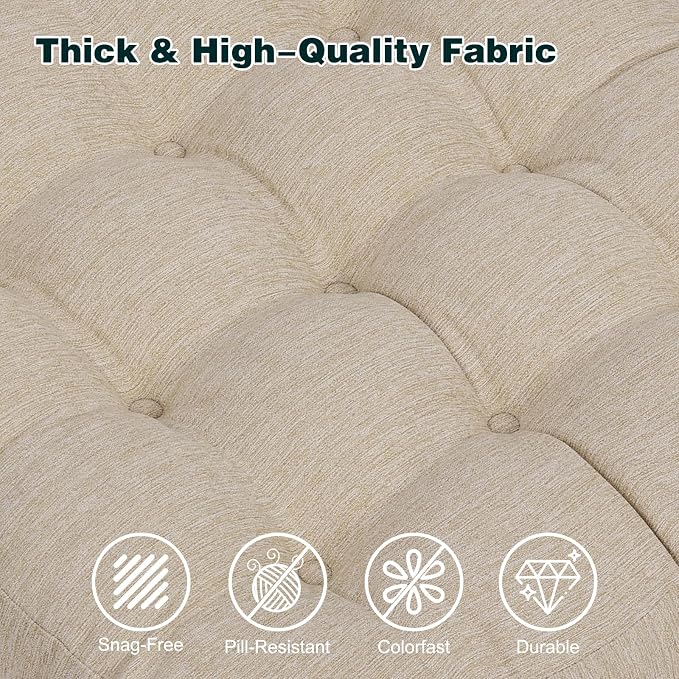 baibu Memory Foam Recliner Cushions with Lumbar Support Pillow Set for Elderly, 20x20x5 Inch Dual-Layer Design Non-Slip Recliner Seat Cushion & Back Support Pillow for Reduce Hip & Lumbar Pain, Beige - Image 7