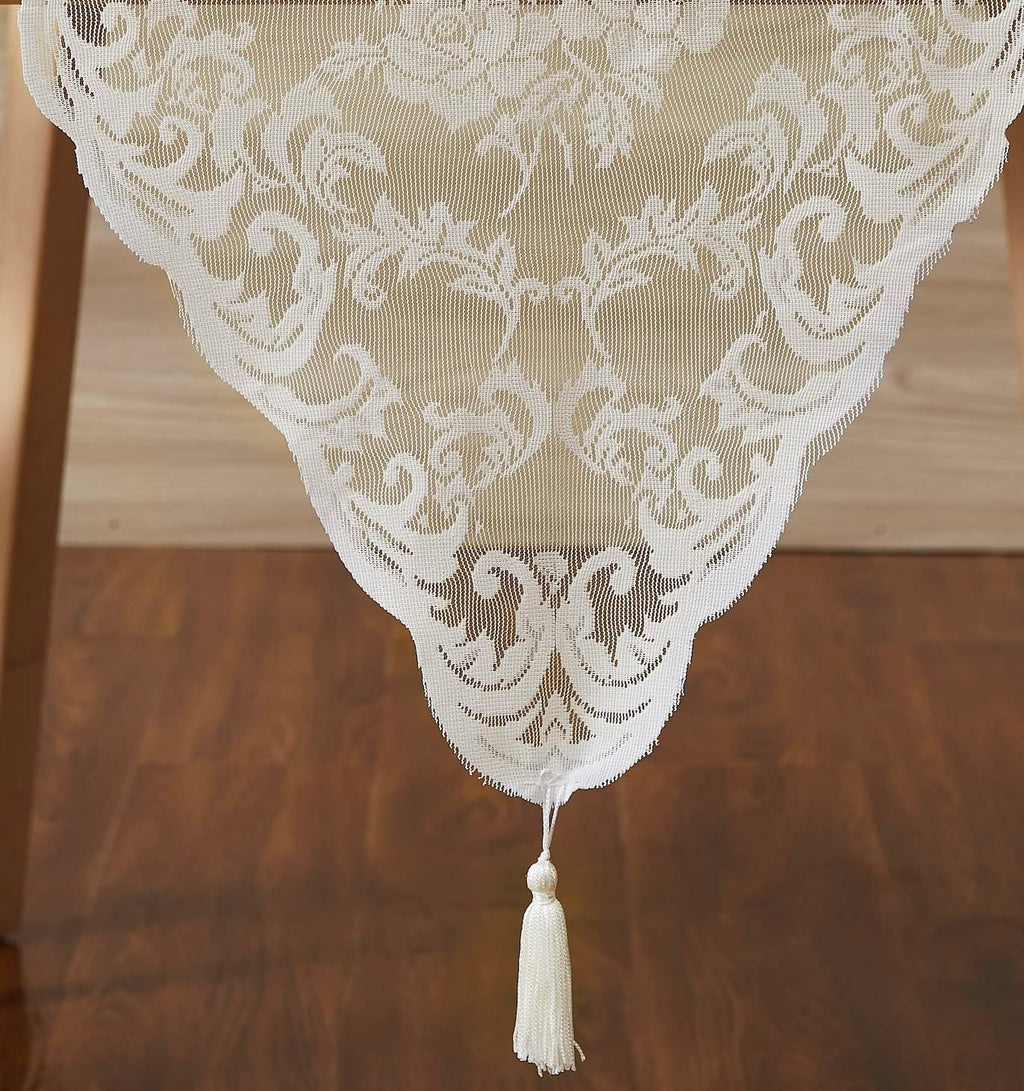 Warm Home Designs 48 Inch Ivory Lace Wedding Table Runner. MTR Ivory 48 - Image 3