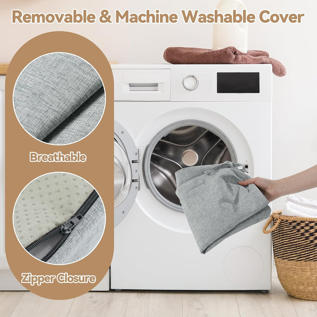 HOMBYS Kitchen Chair Back Cushion & Seat Cushion, Dining Room Chair Cushions,Seat Cushions for Kitchen Chairs,High Density Foam Seat Pad & Backrest,Chair Pads for Dinning Chair with Elastic Bands,grey - Image 7