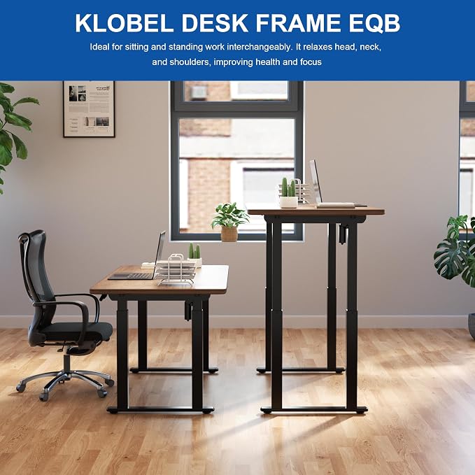 4-Leg Electric Standing Desk Frame, Dual Motor, 264 lbs Capacity | Heavy-duty 4-leg standing desk frame supports 264 lbs, providing superior stability for multi-monitor setups and gaming PCs. - Image 8