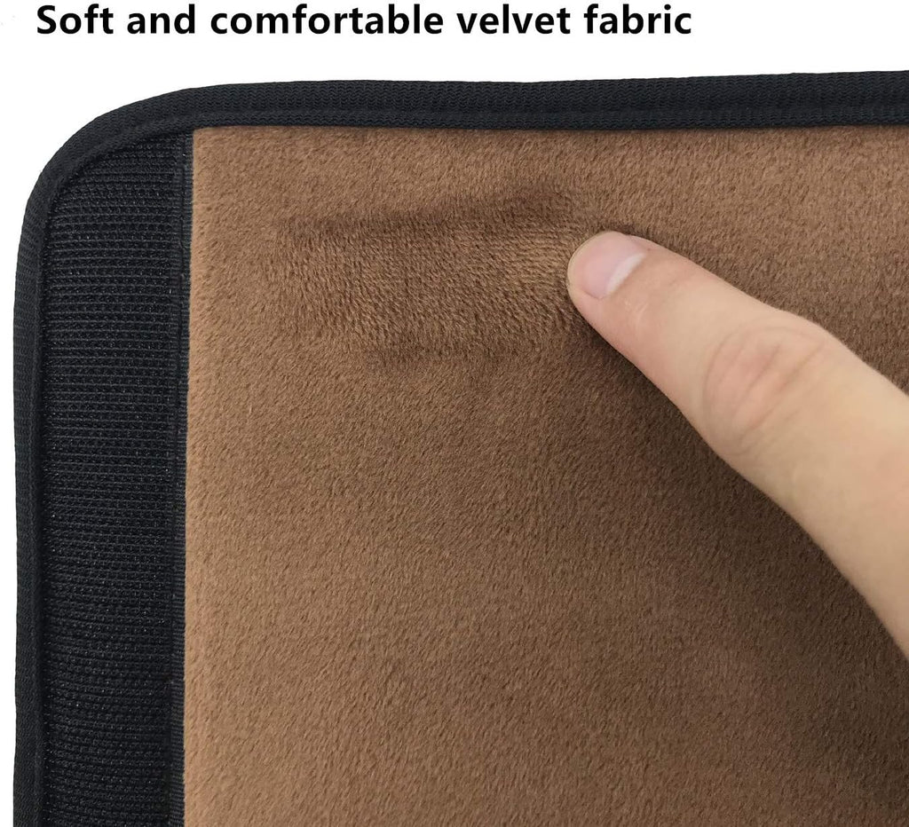 Wanty 2 Pieces Home Office Polyester Removable Durable Machine Washable Office Chair Armrest Slipcovers Covers Protect Armrests (Brown) - Image 6