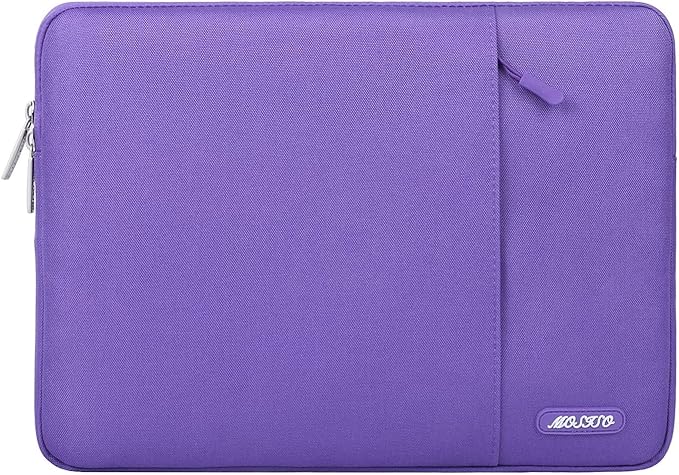 MOSISO Laptop Case 13.3 inch, 13-13.3 inch Laptop Sleeve Bag with Pocket | Compatible with MacBook Air/Pro 13/Pro 14 M5 M4 M3 M2 M1, HP Dell ASUS Lenovo, Polyester Vertical Computer Bag, Ultra Violet by MOSISO