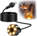 12V Submersible LED Fountain Light Ring, Warm White, 1 Pack | 6 LED Underwater Fountain Lights, 1/2" Water Hose Adapter, 59in Cable for Fountain, Waterfall & Water Features, w/o AC Plug by CEOIGHE