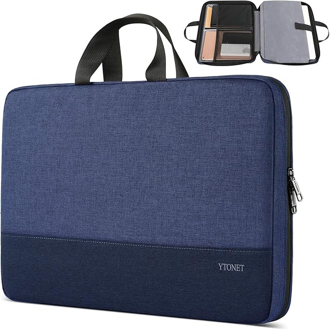Ytonet 14 Inch Laptop Sleeve, TSA Water Resistant Laptop Case with Handle | Compatible with MacBook HP Dell Lenovo Asus Notebooks, Computer Carrying Case, Protective, Gift for Men Women, Dark Blue - Image 7