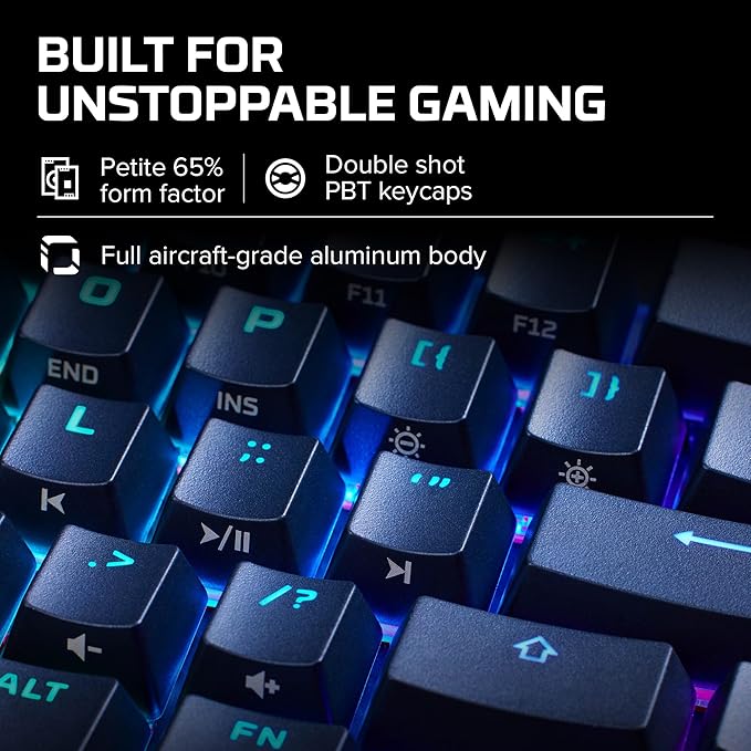 HyperX Alloy Origins 65 - Mechanical Gaming Keyboard – Compact 65% Form Factor - Linear Red Switch - Double Shot PBT Keycaps - RGB LED Backlit - NGENUITY Software Compatible,Black - Image 5