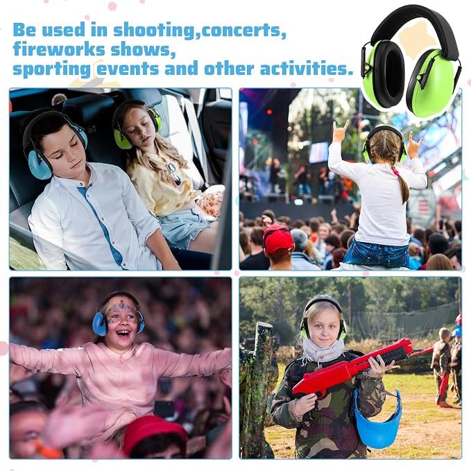 4 Pcs Kids Ear Protection Noise Cancelling Headphones Noise Reduction Ear Muffs 27dB Hearing Protection (4 Colors) - Image 7
