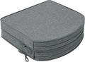 Outdoor Chair Cushions D Shaped, Set of 2, 17 x 16 Inch, Dark Grey | Water Resistant, Fade Resistant, Patio Furniture Seat Chair Pads Replacement with Ties, Non-Slip Bottom, Removable Cover by Unknown