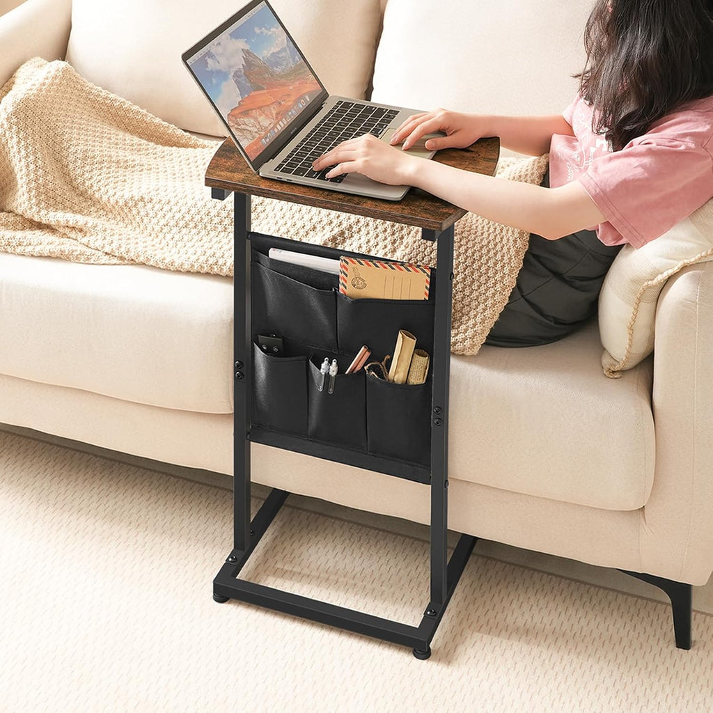 HOOBRO C Shaped End Table, C Shaped Side Table with Storage Bag - Image 6