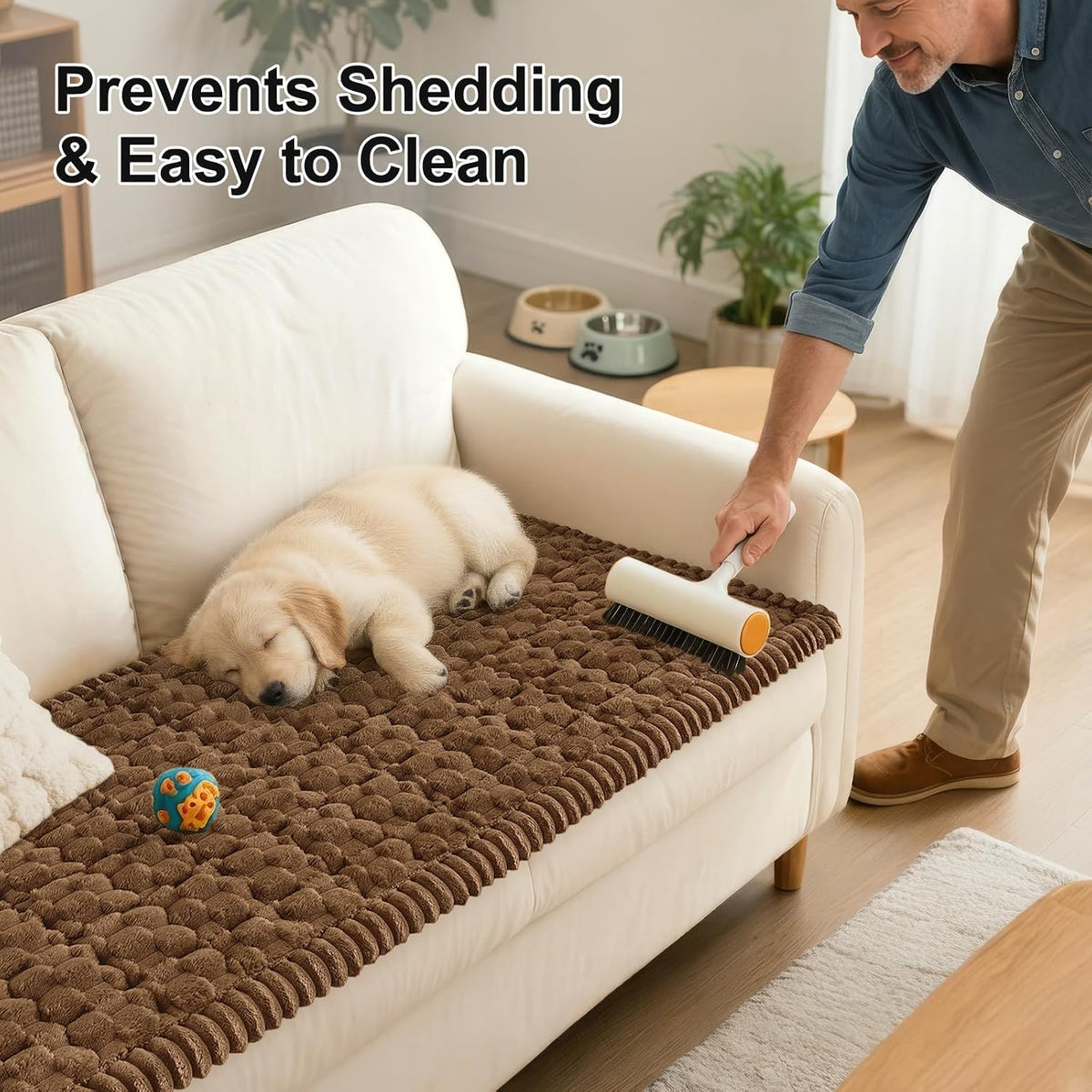 Smiry Couch Covers for Dogs, Non Slip Fuzzy Pet Sofa Protector Washable - Image 6