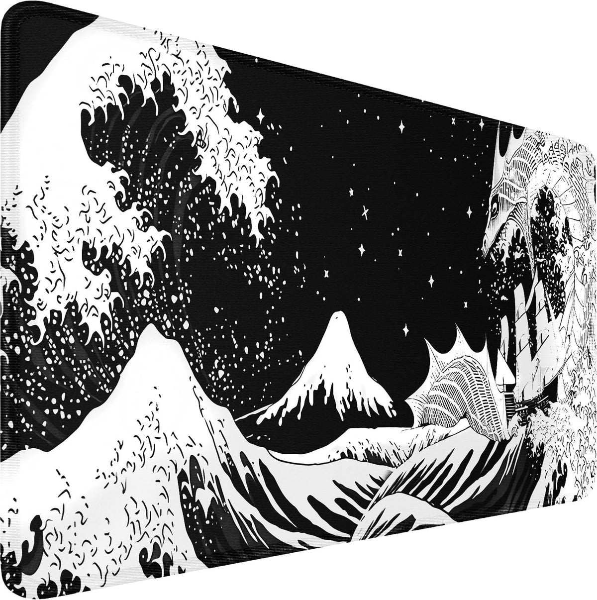 Gaming Mouse Pad, 31.5x15.7 inch Large Extended Computer Keyboard Mouse Mat, Water Resist Non-Slip Mousepad Rubber Base Long XXL Desk Mouse Pad for Gaming, Office & Home, Dragon by Naukay
