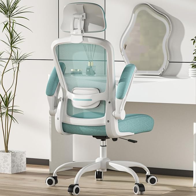 Mimoglad Office Chair, High Back Ergonomic Desk Chair with Adjustable Lumbar Support and Headrest, Swivel Task Chair with flip-up Armrests for Guitar Playing, 5 Years Warranty by Mimoglad