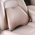 Memory Foam Lumbar Support Pillow for Car - Back Support for Car Seat (Beige) by TISHIJIE