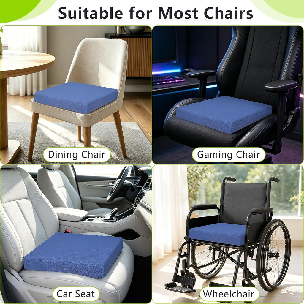 Seat Cushion for Office Chair with 3D Breathable Grid (blue, 16.1'') - Image 7