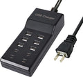 USB Charger,50W USB Charging Station with 10-Port (6 USB-A Port & 4 USB-C Port) Compatible with iPhone 15/14/13/12/11/X/8/7/6 Phones, Watch,Tablets, Smartphones Black by Wyssay