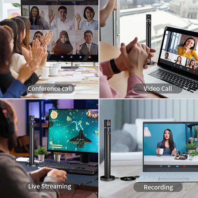 CZUR Halo X Pro Dual Webcam for PC, 1080P Web Camera with Microphone | USB Camera for Computer, 90° View, Plug & Play, Compatible with Windows&Mac, for TikTok/YouTube/Yahoo Messenger - Image 8