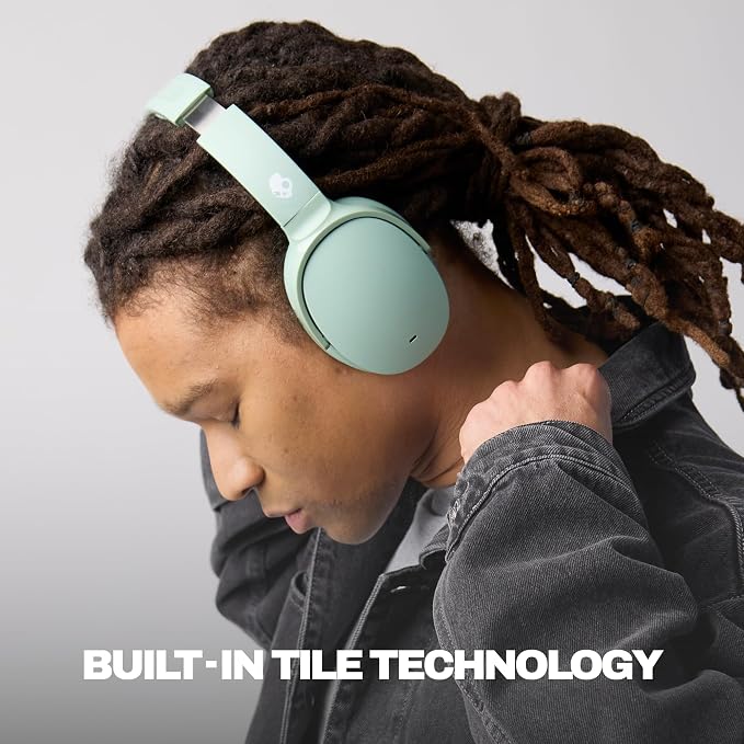Skullcandy Hesh ANC Noise Cancelling Wireless Headphones - Preppy Sage | Bluetooth, Noise Cancellation, Over-Ear Fit, 22 Hours Battery, Foldable, Lightweight Design, Microphone, Studying, Travel - Image 4