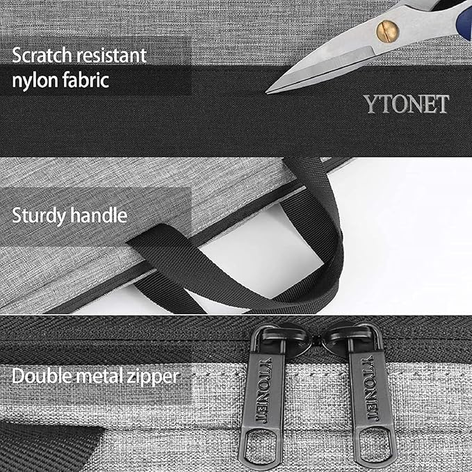 Ytonet Laptop Case 16 inch, 15-15.6 Inch TSA Laptop Sleeve Computer Bag | Water Resistant Computer Case Carrying Cover Compatible for MacBook Pro, Acer, Lenovo, HP, Dell, Gifts for Men Women, Grey - Image 5