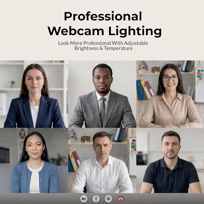 HumanCentric Video Conference Lighting, Laptop Only Webcam Light | For Streaming, LED Laptop Light for Video Conferencing, Zoom Lighting for Computer, Upgrade Light for Zoom Meetings - Image 3