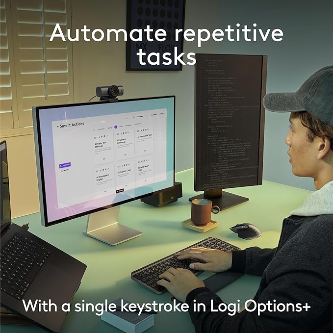 Logitech MX Keys S Mac Wireless Keyboard Fluid Precise - Space Grey | Fluid, precise laptop-like typing, programmable keys, USB-C rechargeable, for MacBook Pro, MacBook Air, iMac, iPad - Image 4