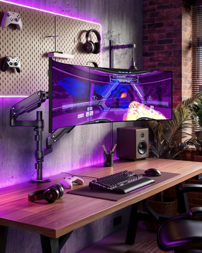 monTEK Vertical Stacked Dual Monitor Stand, 17–32", Full Motion Desk Mount | Vertical Stacked Dual Monitor Stand, Max Height 24.59", Full Motion Swivel/Rotation For 17–32" Monitor, Up To 19.8 Lbs Each - Image 9