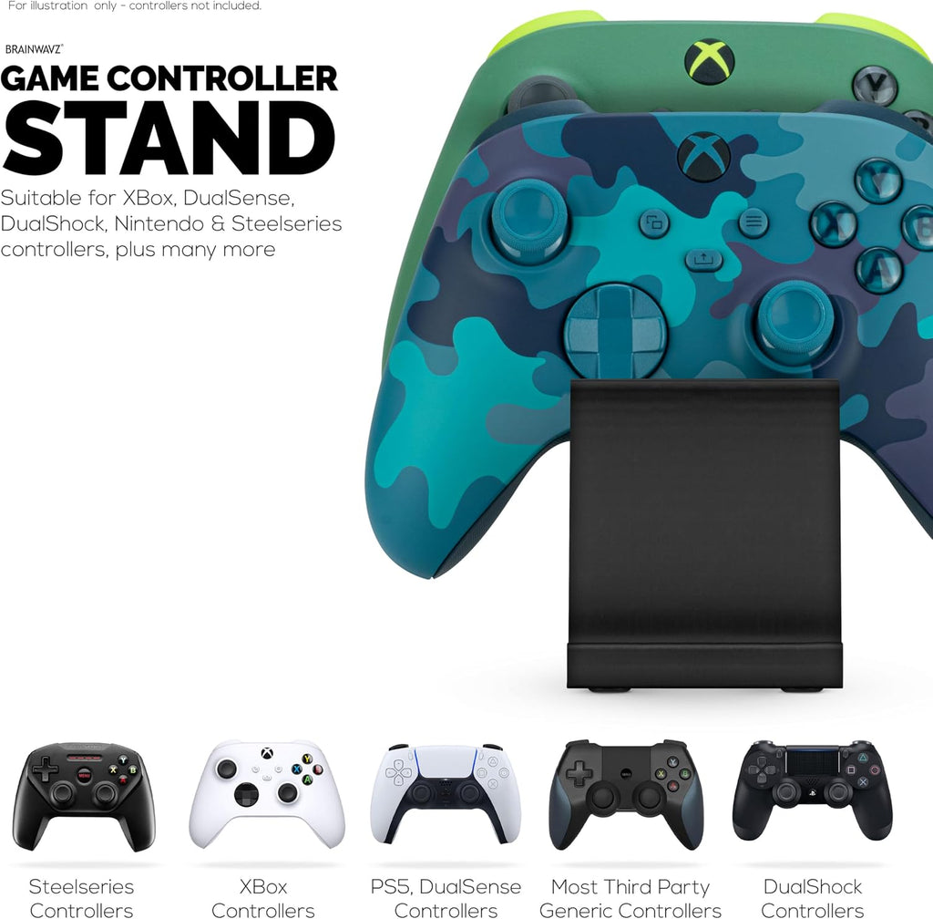 Desktop Dual Game Controller Stand Holder – Stylish, Minimal Wave Design, Suitable for PS5, Xbox, Switch, PC & Retro Gamepads - Image 3