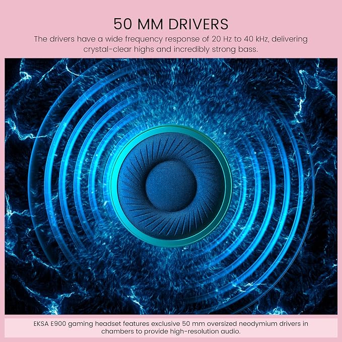 EKSA E900 Wired Gaming Headset with Microphone for PS4, PS5, Xbox | Detachable Noise Canceling Mic, 3D Surround Sound, Wired Headphone for PS4, PS5, Xbox, Computer, Laptop, Switch, Handheld - Image 2