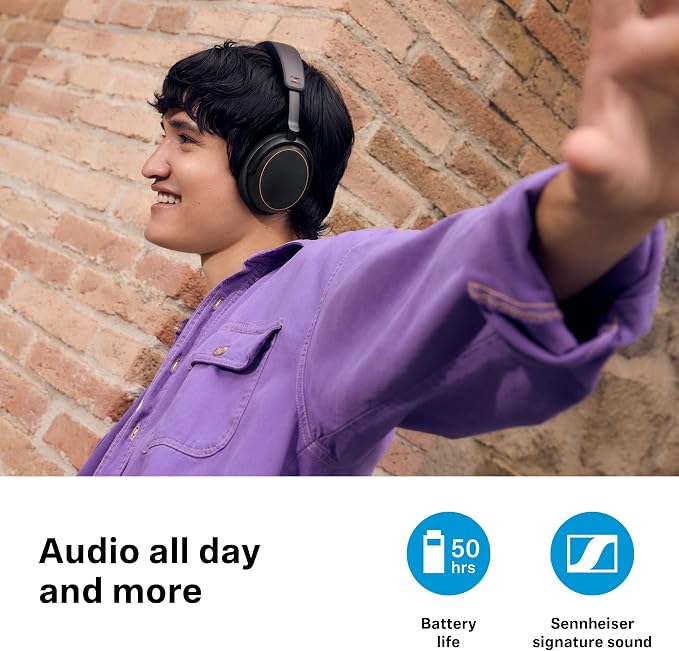Sennehiser ACCENTUM Wireless Headphones, ANC, 50 Hr Battery, BTD 600 Dongle - Image 2