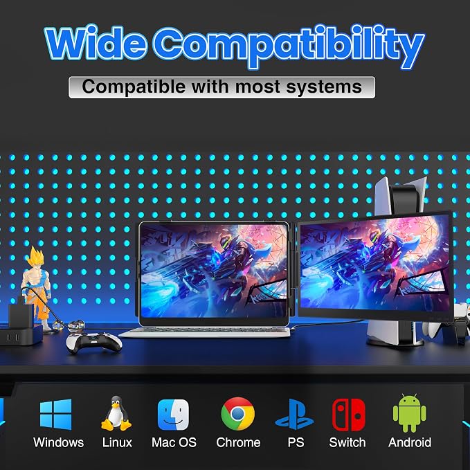 Laptop Screen Extender, Ultra-lightweight 14" FHD 1080P IPS Dual Screen, Laptop Monitor Extender with USB-C/HDMI Port, Plug and Play Portable Monitor for 13-17" Laptops (Wins/Mac/Android//Switch/PS5) - Image 8