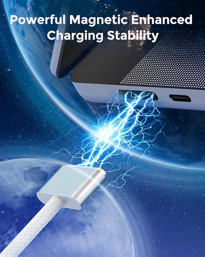 Charger for MacBook Air 13.6 15 inch Mac Book Pro 14 inch M5 M4 M3 M2 M1 2026 2025 2024 2023 2022 2021, 70W Power Adapter, 6.6FT USB C to Magnetic 3 Cable LED, Powerful Connect, Original Quality - Image 6