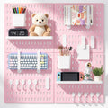 4 Pack Pink Pegboard Panels Kit Wall Organizer and 22 Accessories by GSIAWAC