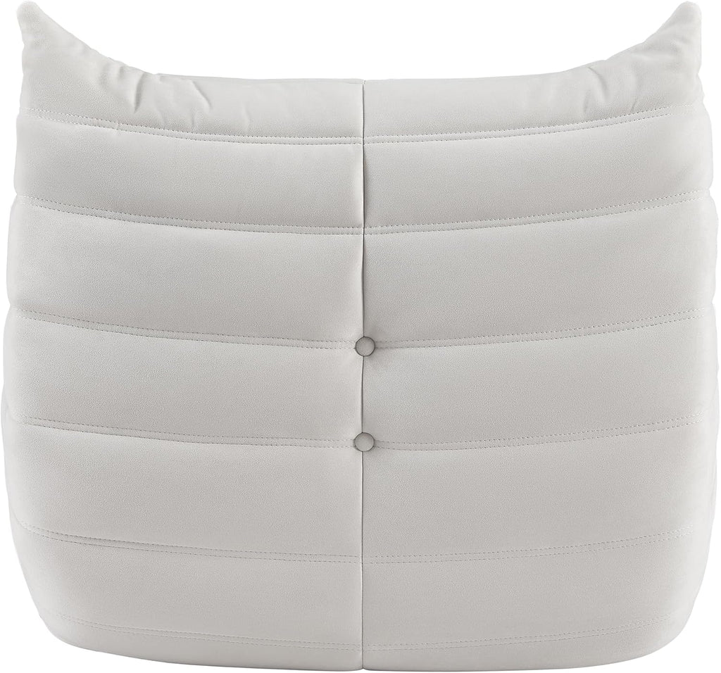 Bean Bag Chair - Corner Sofa, Fireside Chair Bean Bag Sofa Large Bean Bag Chair for Adults,Fireside Floor Couch for Living Room, Bedroom, Gaming & Office (Yellow, Single) (White, Single) - Image 6