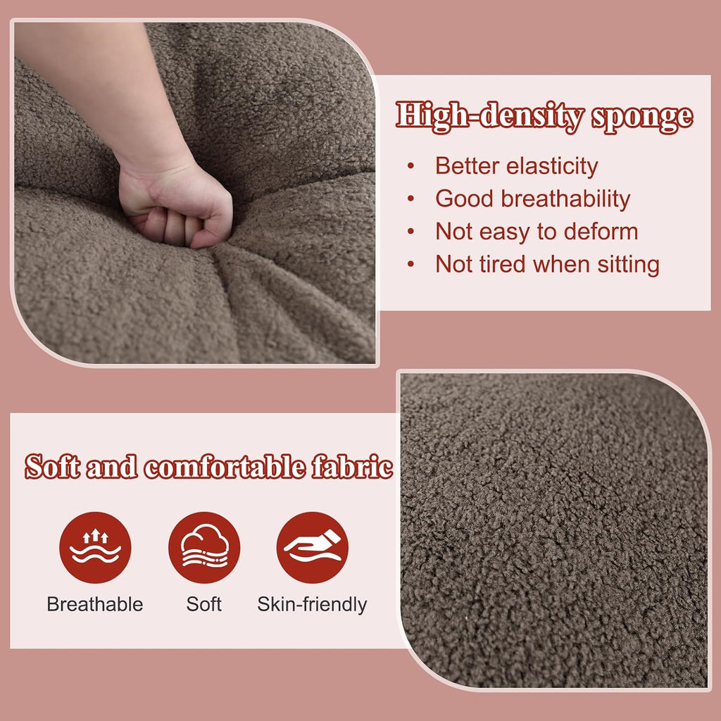 Human Dog Bed, Lazy Sofa Couch, Plush Floor Gaming Chair,5 Adjustable Position, sit, Sleep, fold, Suit to Put in Bedroom, Living Room,Space Saving Design, Taupe - Image 7