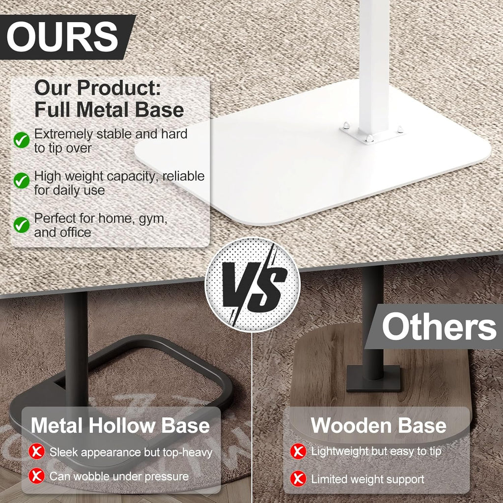 Side Table Sofa Tray for Couch Heavy Metal Base Swivel/Adjustable Height - Image 5