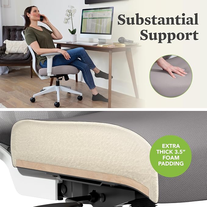 HON Altern Ergonomic Office Chair, Office Desk Computer Chair, Apricot | Mesh desk chair with lumbar support, headrest, seat slide, adjustable arms, computer chair for home office productivity - Image 5