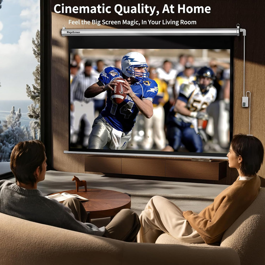 120" 16:9 Motorized Projector Screen with Dual-Side Power Inlet - Image 8
