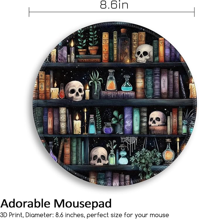Funny Work Mouse Pad, Small Round Mousepad for Desk, Laptop | Mini Travel Wireless Mice Pad for Computer, Office Accessories, Coworker Gifts, 8.6 x 8.6 inch - Image 4
