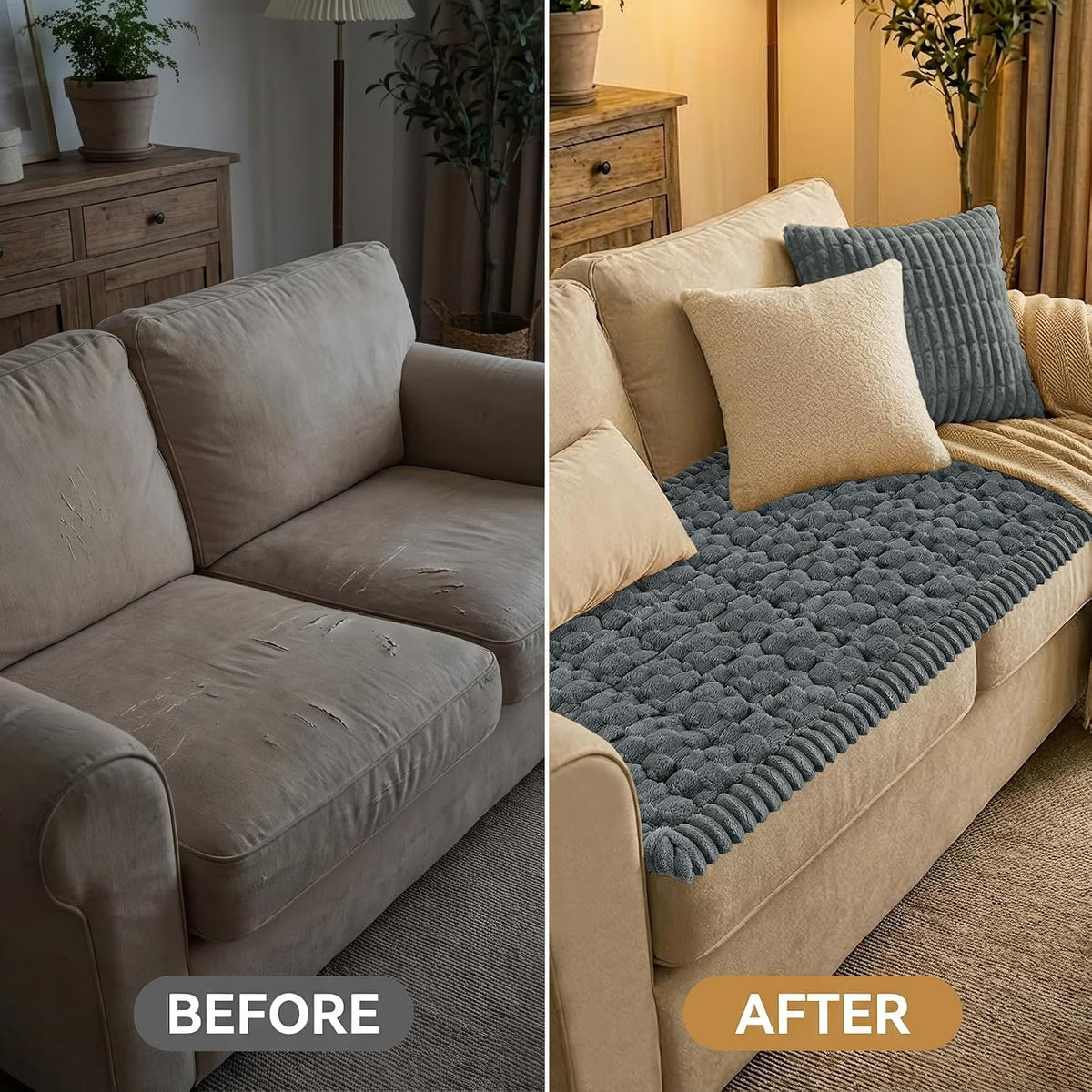 Smiry Couch Covers for Dogs, Non Slip Fuzzy Pet Sofa Protector Washable - Image 7