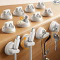 12-Pack Rotatable Cord Holder for Nightstand, LISEN 360°Rotating Magnetic Clips, No-Residue Strong Adhesive Cord Organizer for Desk, Phone Cord Holder for Home, Car, Office Desk Accessories, White by Lisen