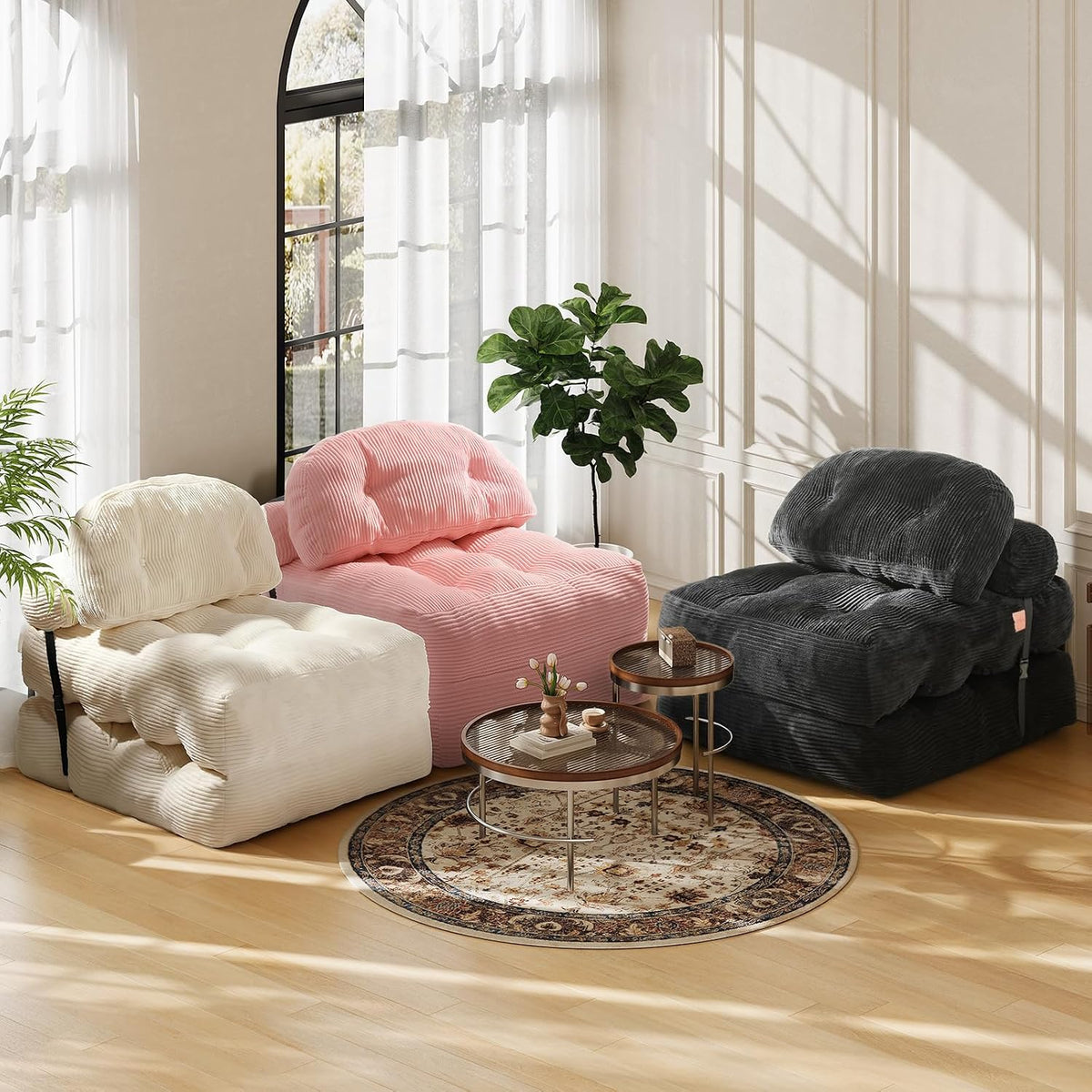 Folding Sofa Bed, Convertible Sleeper Chair with Back Support and Pillow - Image 8