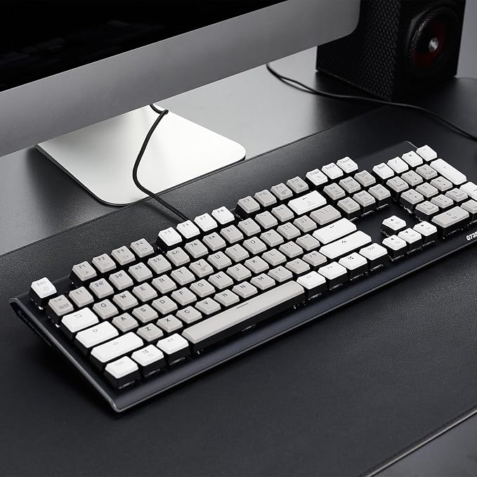 Hexgears GK735 Wired Full Size Mechanical Keyboard, Aluminum Housing Built for Gamers w/Kailh Box Brown Switch, White Backlit + Surrounded by RGB Light Strip, 104 Keys Gaming Keyboard for PC/Mac - Image 6