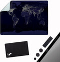 Adhesive Mouse Pad - Peel and Sticks to Any Surface - Travel Mouse Pad, Sticky for Any Surface - Excellent Tracking - Earth Night MAP by GeckoTravelTech