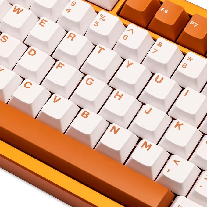 KEEBMONKEY WOBKEY Rainy 75 Aluminum HMX/JWK Switches Mechanical Keyboard with Superior Acoustics, Wired, BT, 2.4G Wireless Connectivity (Pro Orange(Stainless Steel Weight)) - Image 4
