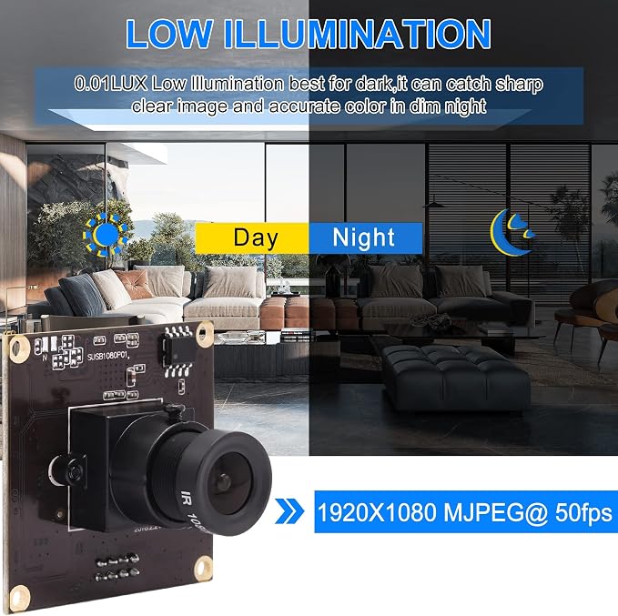 ELP USB3.0 Mini PC Camera - Low Light 1080P 50fps USB Security Camera for Computer & Laptop - Image 5