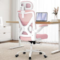 Ergonomic Office Chair: Mesh Desk Chair Comfy with Headrest& Lumbar Support | Ergalithic Big and Tall Office Chairs with Wheels & Flip-Up Arms-Computer Gaming Chairs for Adults Home Office Chairs(Pink) by Ergalithic