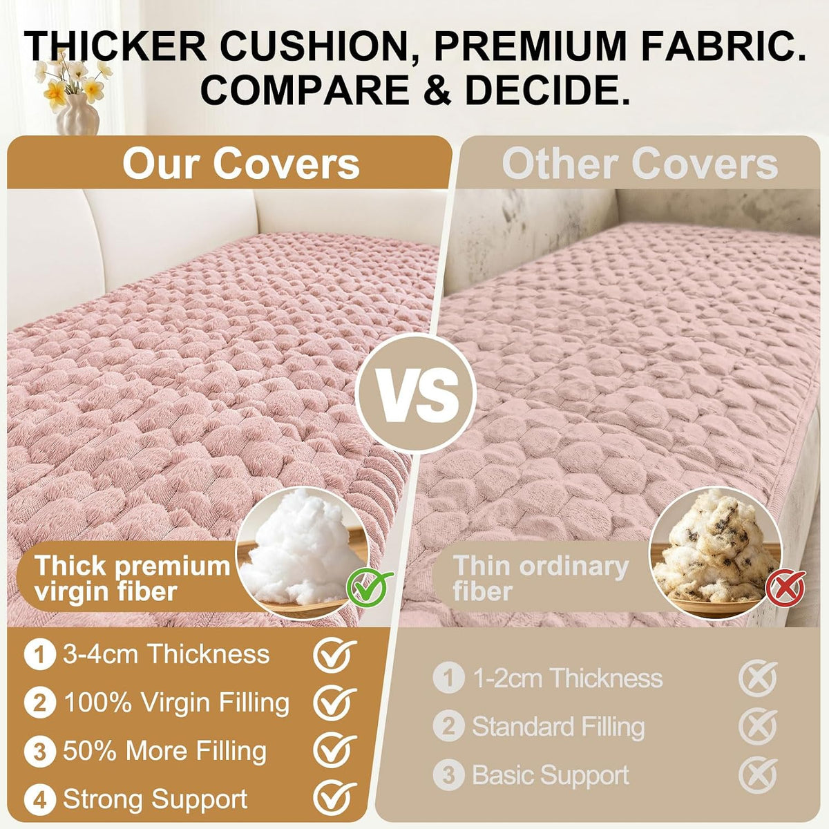 Smiry Couch Covers for Dogs, Non Slip Fuzzy Pet Sofa Protector Washable - Image 4