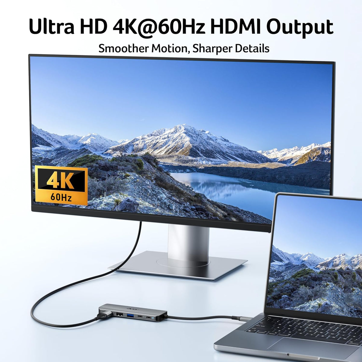 Acer USB C Hub, 5-in-1 USBC to HDMI Adapter with 4K@60Hz for Laptop/Mac - Image 3